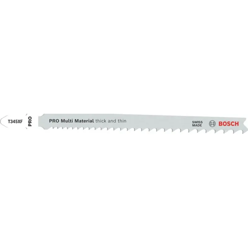 Schnäppchen BOSCH PRO Multi Material thick and thin T345XF Stichsägeblatt, 132 mm, 5-tlg. 2608634994
