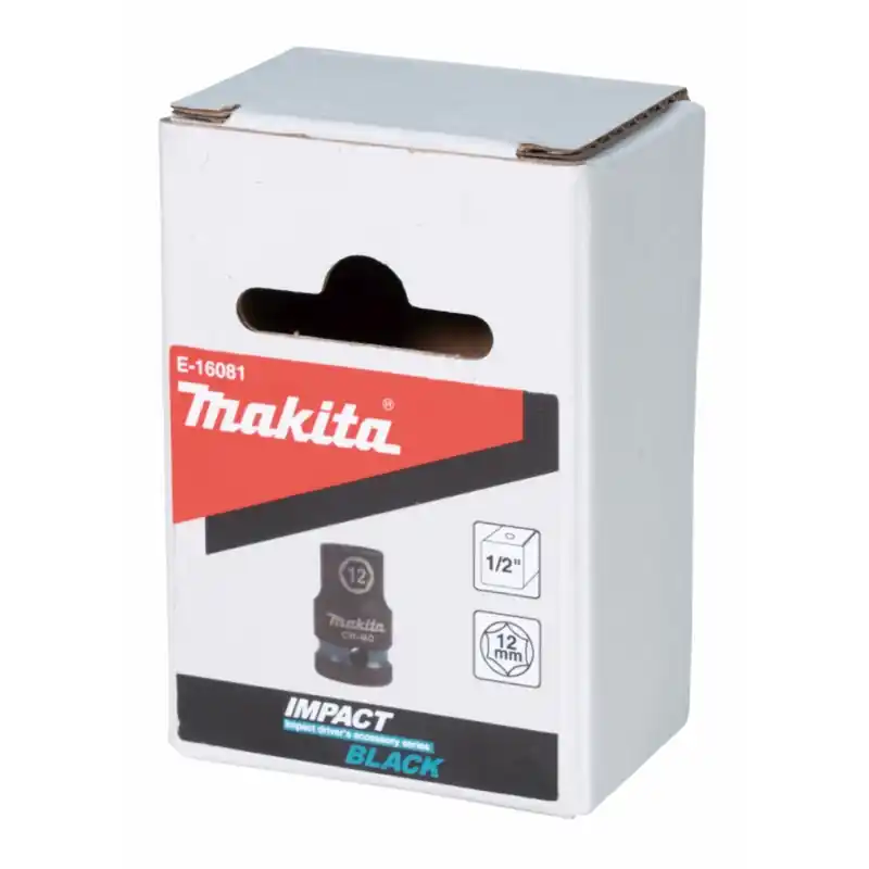 Echt Makita E-16081 Steckschlüssel 1/2", Vierkant, IMPACT BLACK, 12 mm
