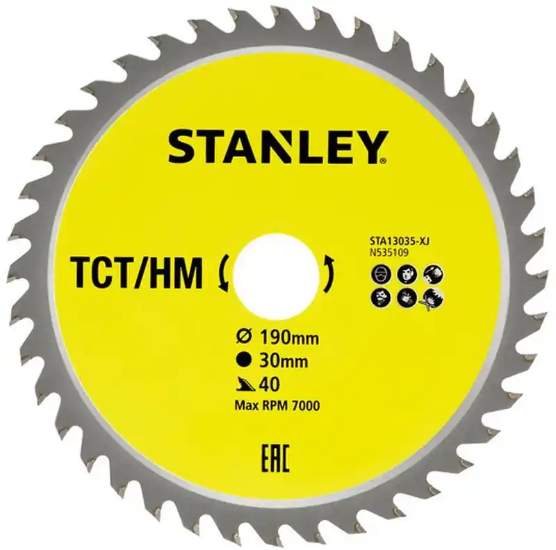 Stanley STA13035-XJ Sägeblatt für Holz 190x30mm, 40 Zähne Echt