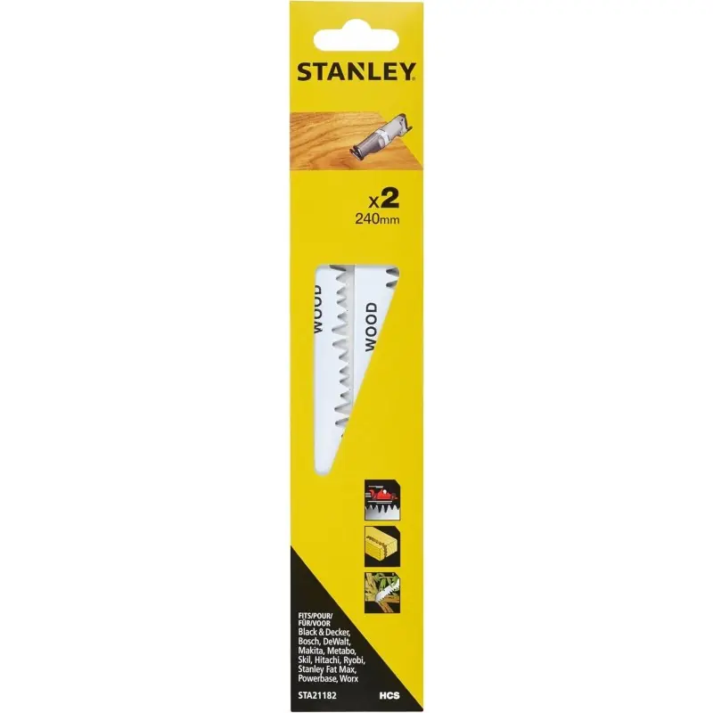 Stanley STA21182-XJ HCS-Sägeblätter für Äste, Länge 240mm, 2 Stück Online Kaufen