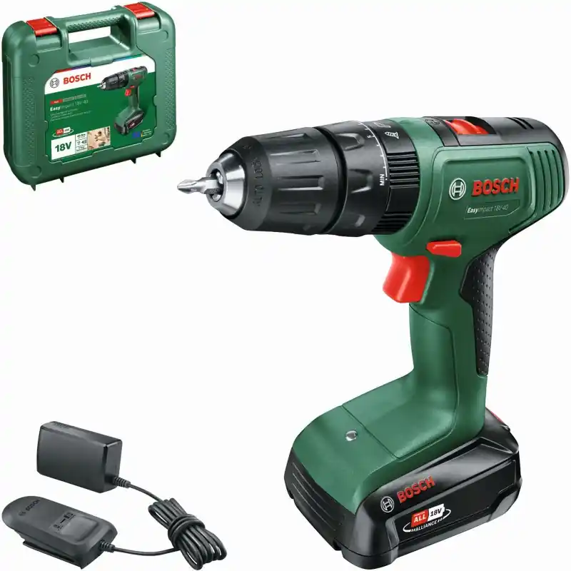 Markenprodukt BOSCH EasyDrill 18V-40 Akku-Schlagbohrmaschine 06039D8107