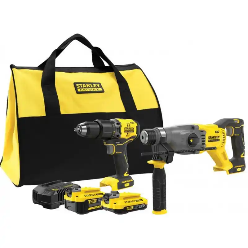 Stanley SFMCK216MDS-QW FatMax V20 Akku-Kombopack (18V/1x4,0Ah/1x2,0Ah), Tasche Top-Seller