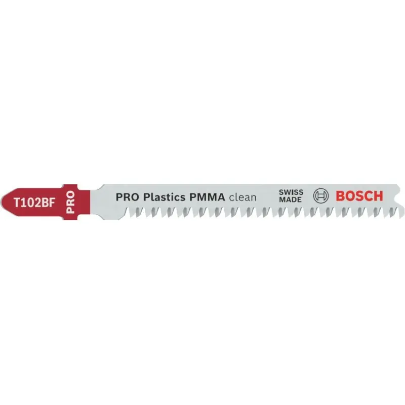 BOSCH PRO Plastics PMMA clean T102BF Stichsägeblatt, 92 mm, 2-tlg. 2608655102 Top-Seller