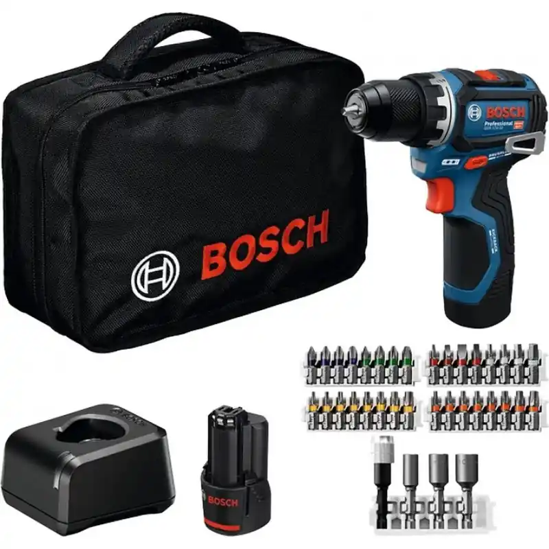 BOSCH GSR 12V-32 PROFESSIONAL Akku-Bohrschrauber, 2x 2.0Ah, Werkzeugtasche 06019N7004 Meistverkauft