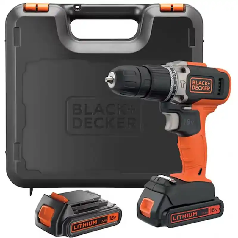 Direkt Vom Hersteller Black & Decker BCD003C2K-QW Schlagbohrmaschine (45Nm/18V/2x1,5Ah), Koffer