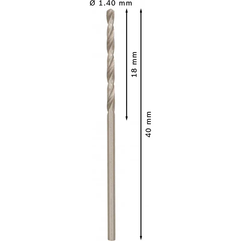 BOSCH PRO Metal HSS-G Spiralbohrer, 1,4 x 18 x 40 mm, 10-tlg. 2608585470 Echt