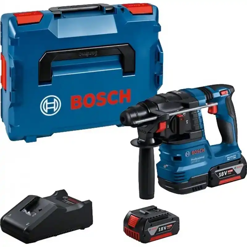 BOSCH GBH 18V-22 PROFESSIONAL Akku-Bohrhammer mit SDS plus, 2x 4.0 Ah, L-BOXX 0611924002 Meistverkauft
