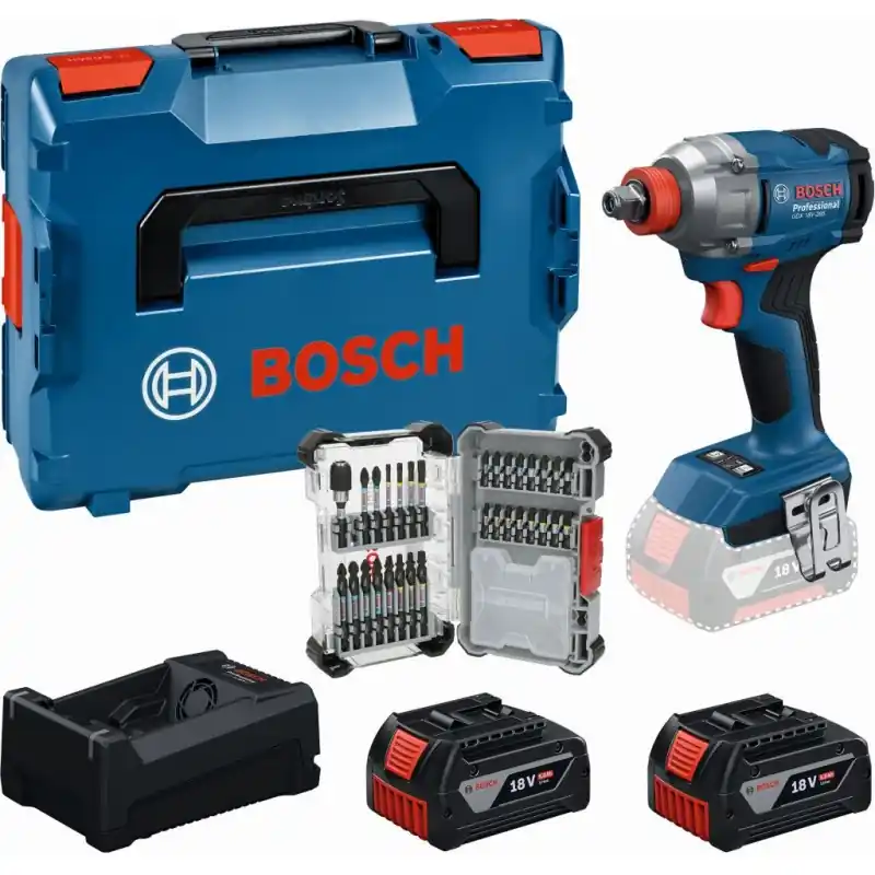 Sale BOSCH Werkzeug-Set PROFESSIONAL GDX 18V-285 + 2× GBA 5.0Ah + 31-tlg. Bit-Set 0615A500DY