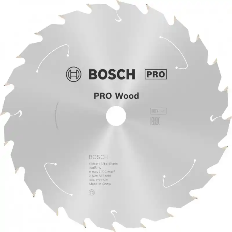 Expressversand BOSCH PRO Wood cordless Kreissägeblat 184x16x1,6/1,1x24T 2608837698