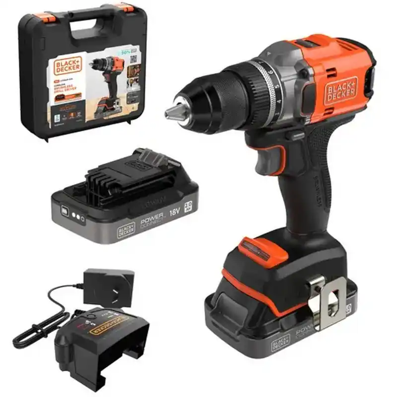 Nur Heute Black & Decker BLD682D2XK-QW Akku bürstenloser Schraubendreher (50Nm/18V/2x2,0Ah), Koffer