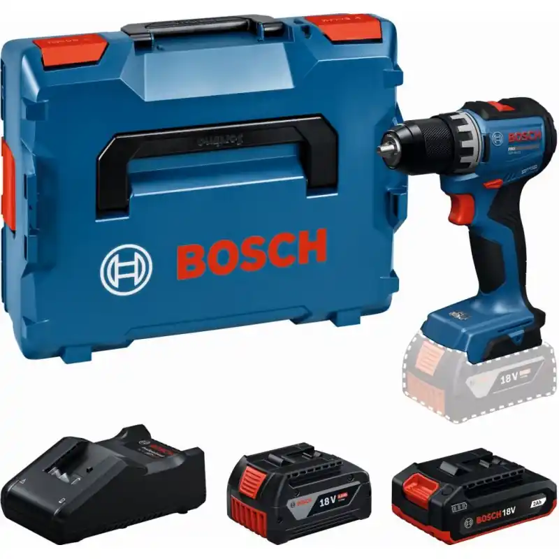 Zertifiziert BOSCH GSR18V-52 PROFESSIONAL Akku-Bohrschrauber, 1 x 2,0Ah +1 x 4,0Ah, L-BOXX 06019S0024