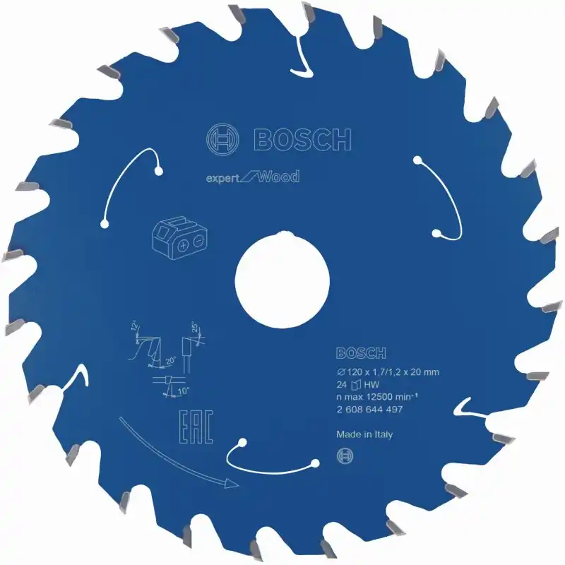 Abverkauf BOSCH Kreissägeblatt für Akku Expert for Wood 120x20x1,7/1,2x24T 2608644497
