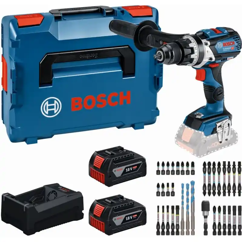 BOSCH GSB 18V-110 C PROFESSIONAL Werkzeug-Set, 2× 5,0 Ah + GAL + Bit-Set 0615A500E0 Bestseller