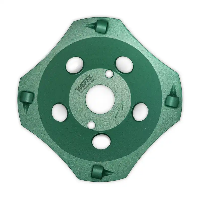 Zertifiziert Diamant-Schleifteller PKD-Cup 4 Segmente Ø 125 mm Aufnahme 22,23 mm Bauhöhe 21 mm