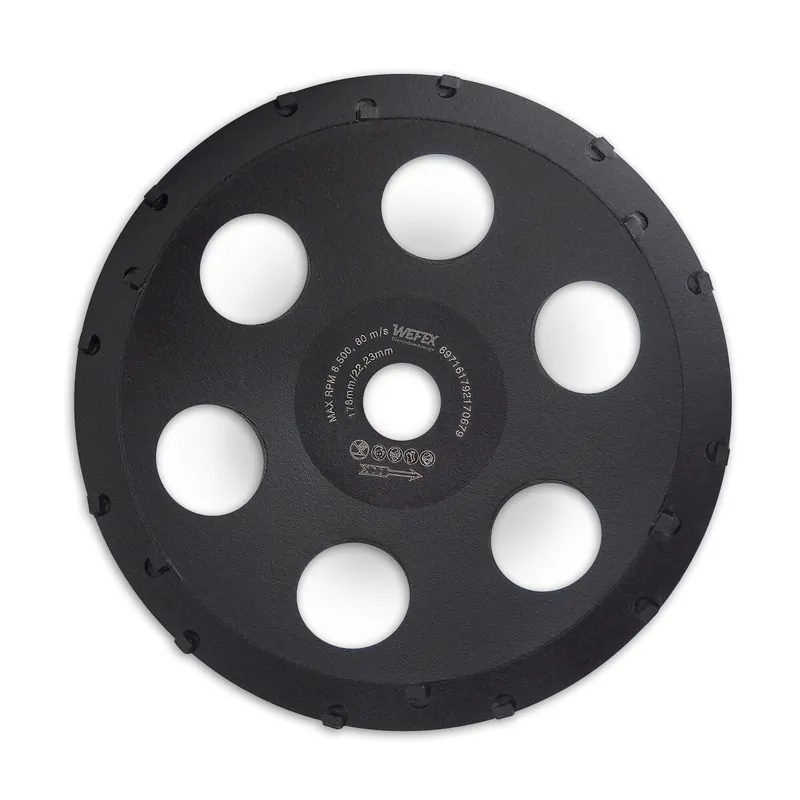 Diamant-Schleifteller Mini-PKD-Cup 18 Segmente Ø 180 mm Aufnahme 22,23 mm Bauhöhe 28 mm Sale
