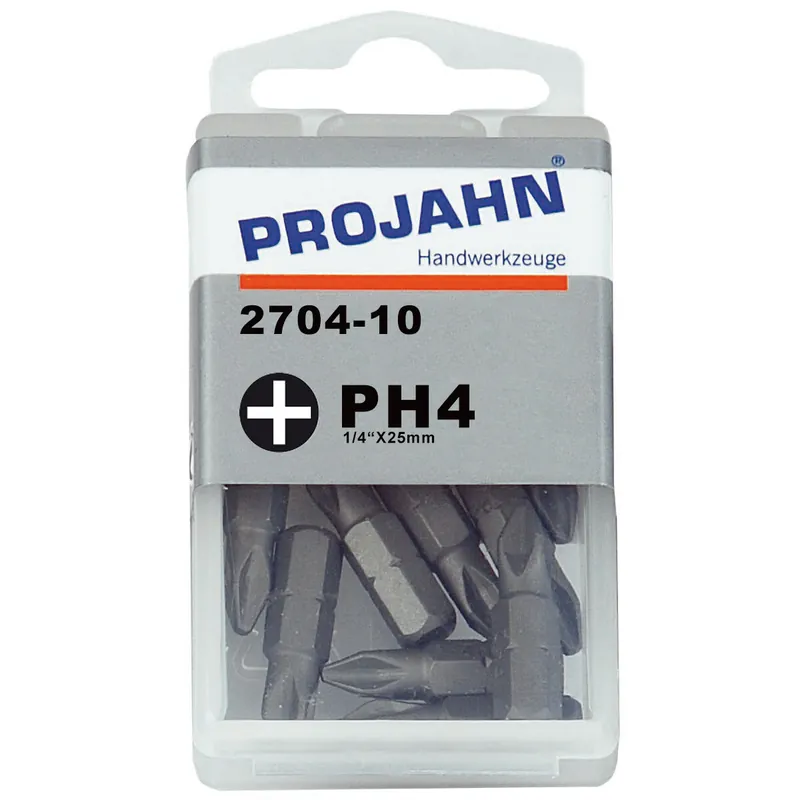 PROJAHN Plus 1/4" Bit PH4 L25 mm Phillips Nr. 4 10er-Pack Letzte Chance