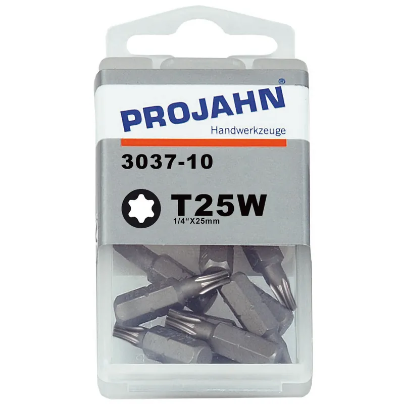 PROJAHN Plus 1/4" Bit TORX® TX T25W konisch L25 mm 10er-Pack Nur Für Kurze Zeit