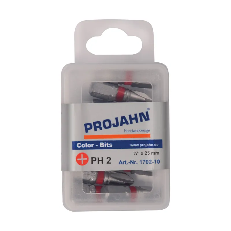 Sale PROJAHN Color-Ring 1/4" markierter Bit PH2 L25 mm Phillips Nr. 2 10er-Pack
