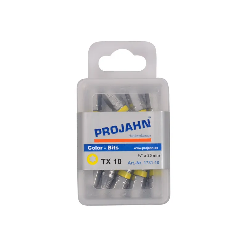 PROJAHN Color-Ring 1/4" markierter Bit TORX® TX10 L25 mm 10er-Pack Saisonangebot