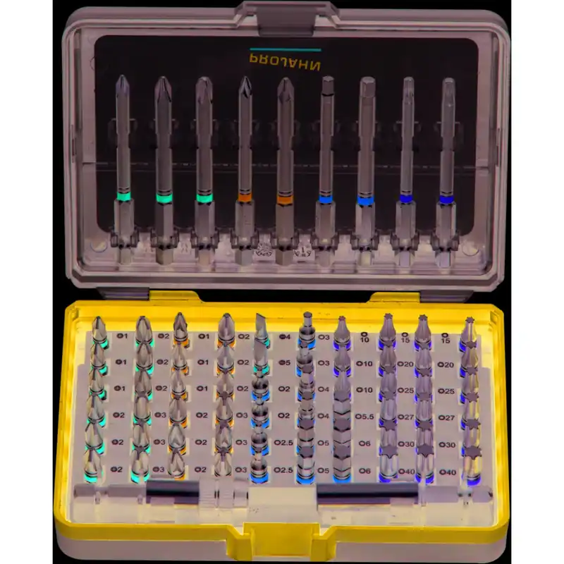 PROJAHN 1/4" Bit Box mit markierten Bits 71-tlg. Solange Der Vorrat Reicht