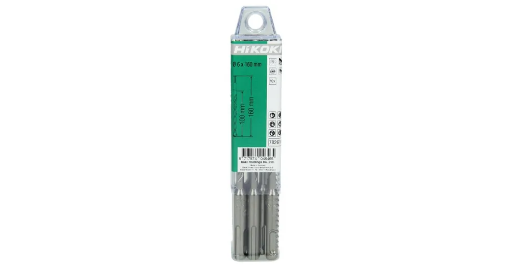 HIKOKI 10 SDS-Plus-Hammerbohrer, 2 Schneiden, 5 x 100/160 mm 782605 Mega-Angebot