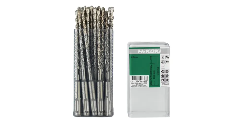 Heißes Angebot HIKOKI 25 SDS-Plus-Hammerbohrer, 2 Schneiden, 6 x 100/160 mm 782663