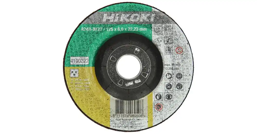 Ausverkauf HIKOKI Schleifscheibe 125x6,0x22,23 mm, Edelstahl, DPC, *** 4100222