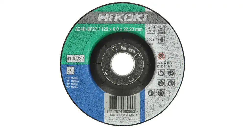 Top-Angebot HIKOKI Schleifscheibe 125x6,0x22,23 mm, Stahl, DPC, * 4100232