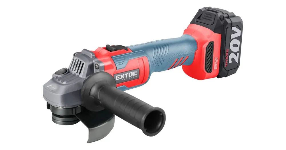 EXTOL PREMIUM Akku-Winkelschleifer SHARE20V, 125 mm, bürstenlos, 4 Ah 8891838 Neuheit