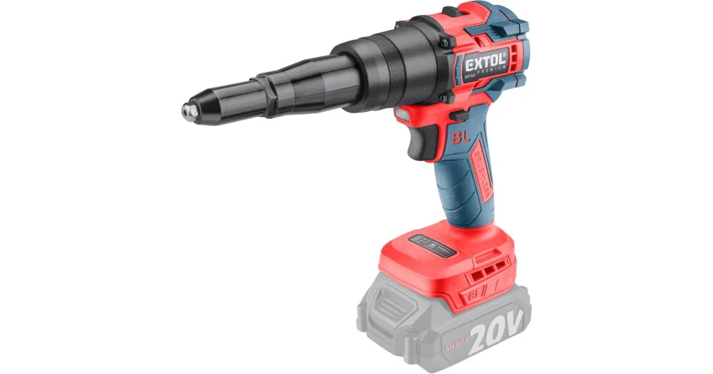 Sichere Zahlung EXTOL PREMIUM ACCURATE Nietpistole SHARE20V, bürstenlos, ohne Akku und Ladegerät 8891869