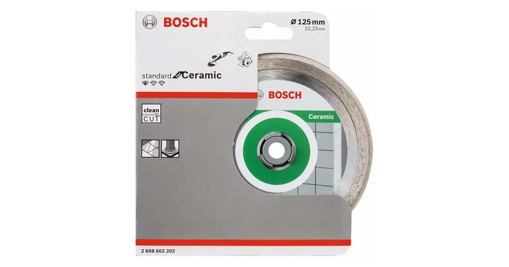 BOSCH Diamant-Trennscheibe Standard für Keramik 125 x 22,23 x 1,6 x 7 mm 2608602202 Nur Für Kurze Zeit