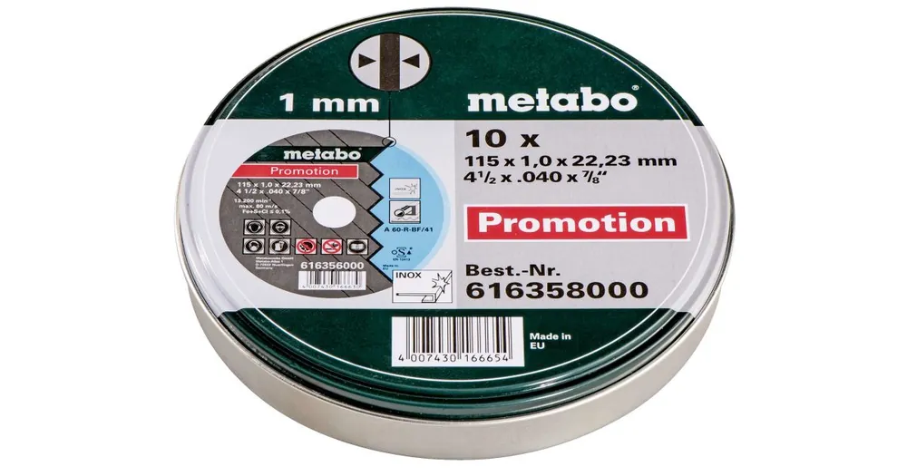METABO Scheibensatz Aktion 115 mm (10 Stück) 616358000 Top-Seller