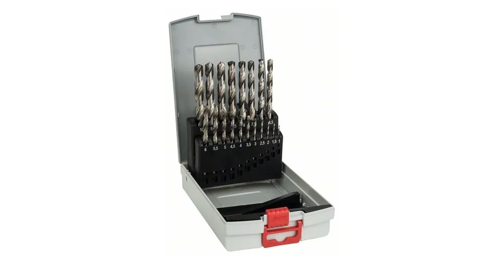 BOSCH 19-teiliges Metallbohrer-Set ProBox HSS-G, DIN 338, 135° 1-10 mm 2608587013 Mega-Angebot