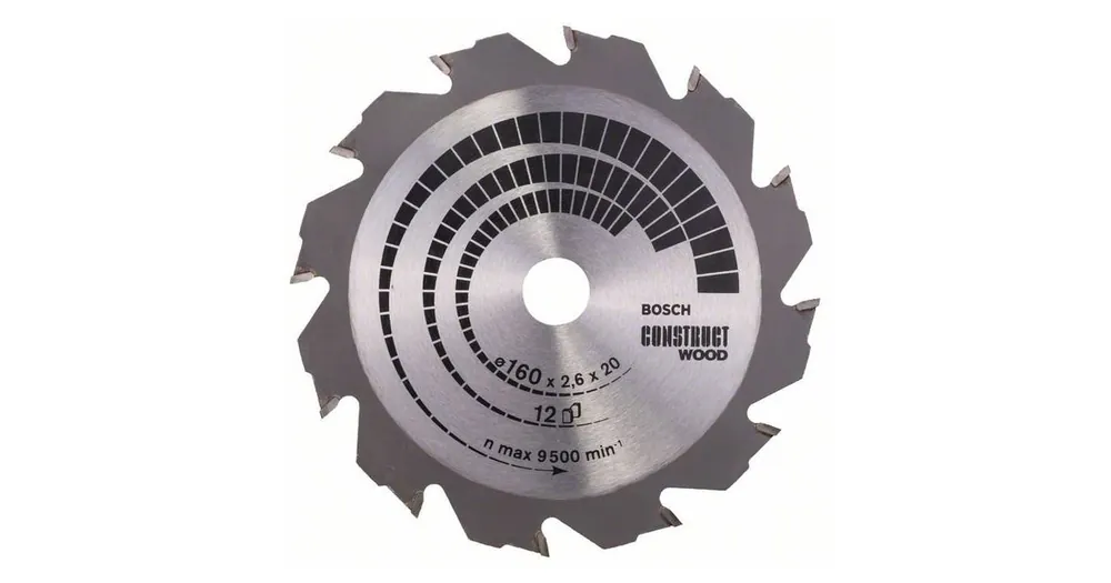 BOSCH Sägeblatt Construct Wood 160 x 20/16 x 2,6 mm; 12 2608640630 Neu