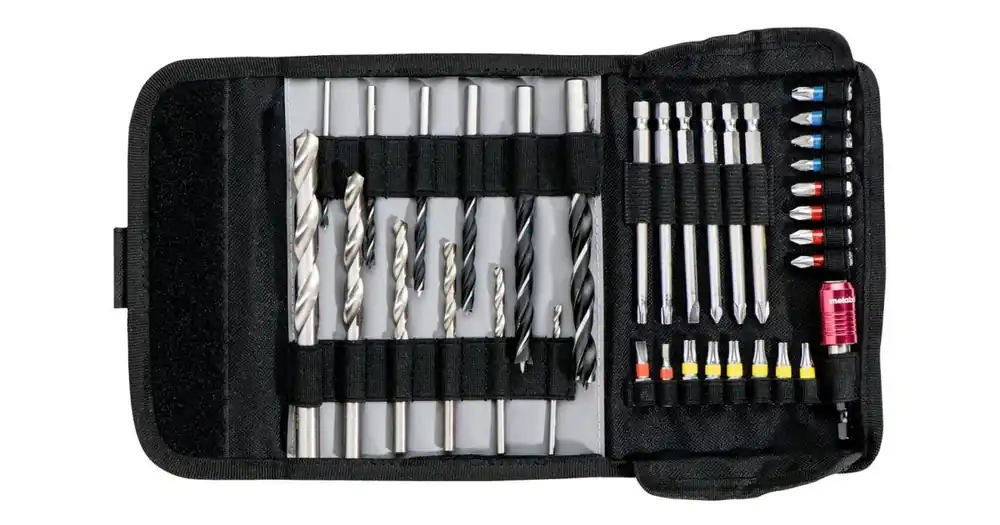 METABO Rolltasche mit Bits und Bohrern (35 Stück) 626725000 Preis Gesenkt
