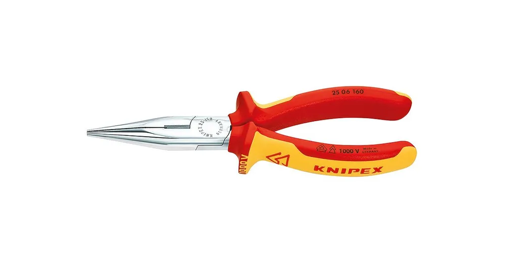 Neuheit KNIPEX Halbrundzange mit Klingen, 160mm 2506160