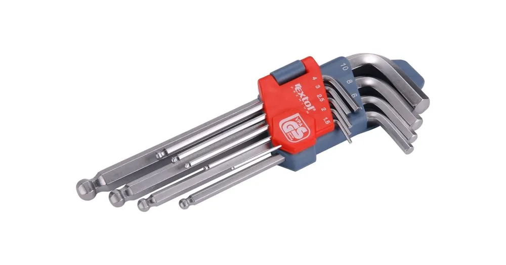 Top-Angebot EXTOL PREMIUM L-Schlüssel, 9er-Set, 1,5–10 mm, mit Kugel