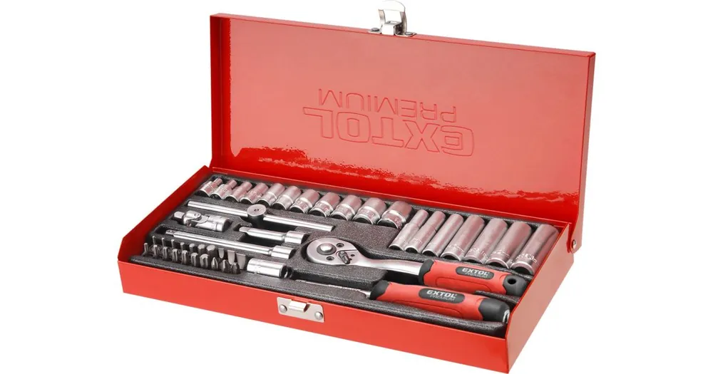 EXTOL PREMIUM Steckschlüsselsatz, 45-teilig, 1/4" Schnäppchen