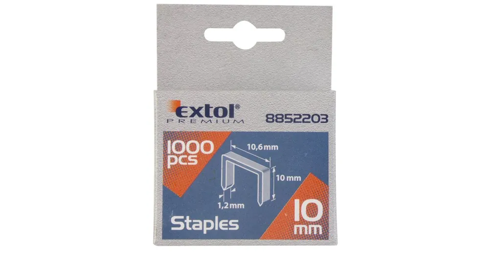 Mega-Angebot EXTOL PREMIUM Clips, Packung mit 1000 Stück, 6 mm, 11,3 x 0,52 x 0,70 mm, 8852501