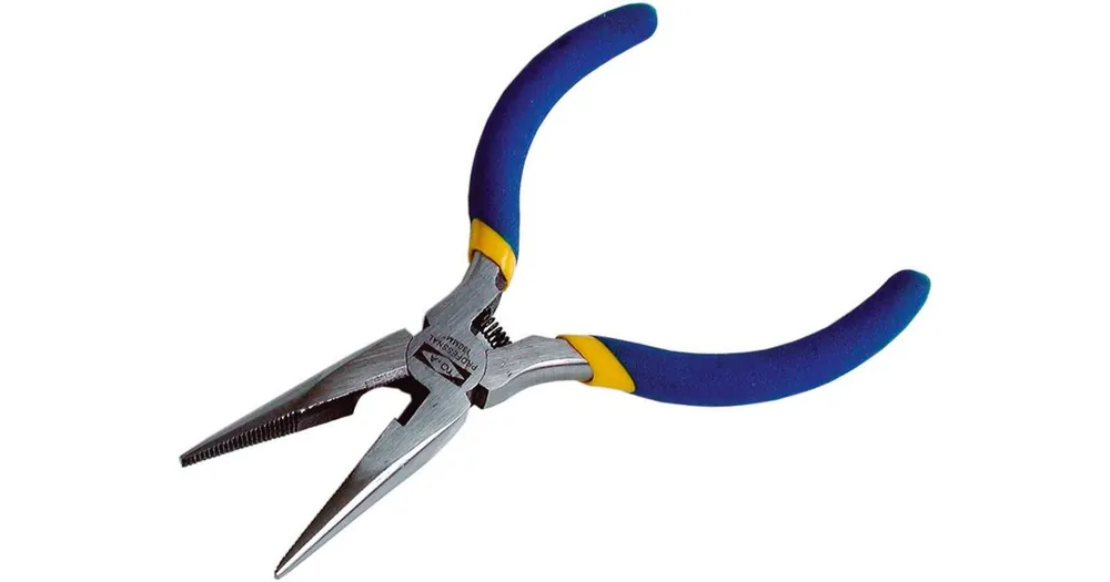 EXTOL CRAFT Halbrunde gerade Zange, 130 mm, mit Feder Echt