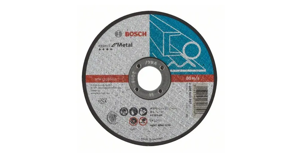 BOSCH Trennscheibe gerade Expert for Metal AS30S BF, 125 mm, 3,0 mm 2608603397 Markenware