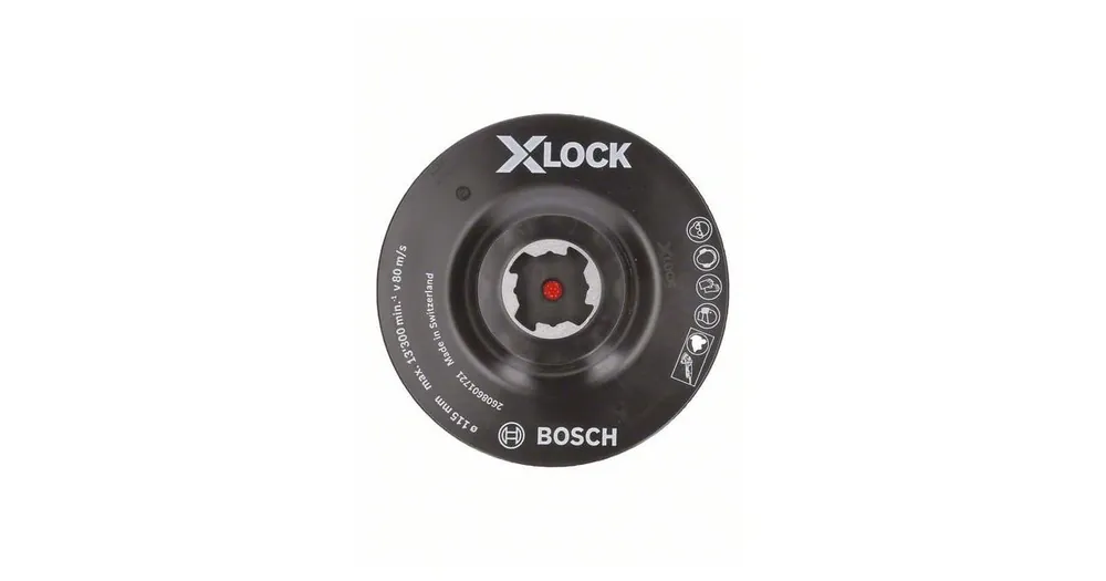 Nur Heute BOSCH X-LOCK System Trägerplatte mit Klettverschlusssystem, 115 mm, 13.300 U/min 2608601721