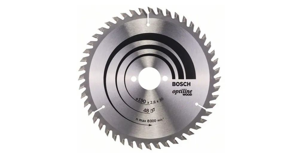 BOSCH Sägeblatt Optiline Wood 190 x 30 x 2,6 mm, 48 2608640617 Garantierte Lieferung