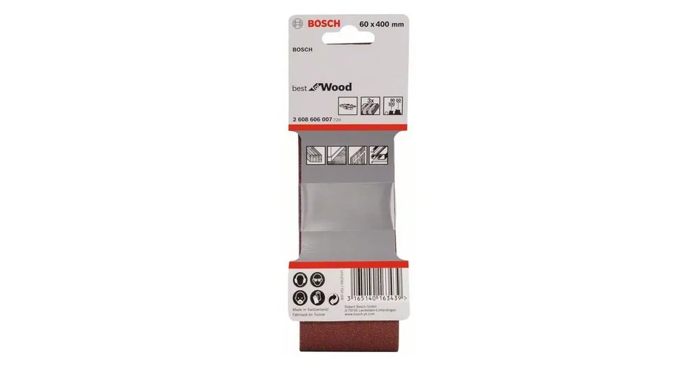 Begrenztes Angebot BOSCH 3-teiliges Schleifband-Set X440 60 x 400 mm, 60; 80; 100 2608606007