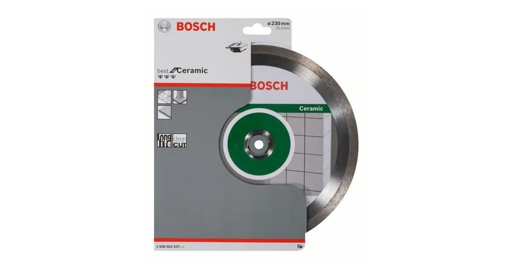 Bestpreis BOSCH Diamanttrennscheibe Best for Ceramic 230 x 25,40 x 2,4 x 10 mm 2608602637