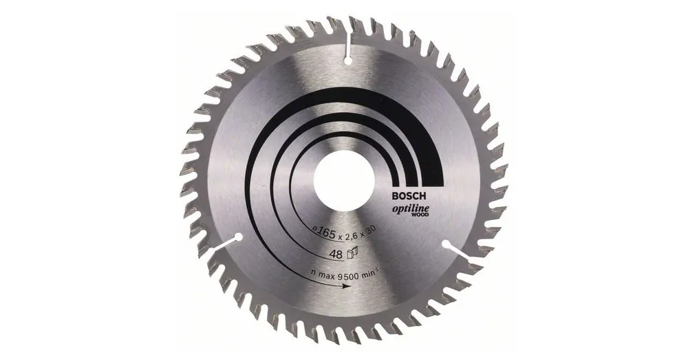 Günstig BOSCH Sägeblatt Optiline Wood 165 x 30 x 2,6 mm, 48 2608641175