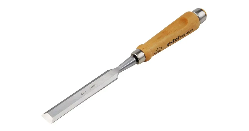 EXTOL PREMIUM Stechbeitel mit hochwertigem Buchenholzgriff, 20 mm, Länge 280 mm Preiswert