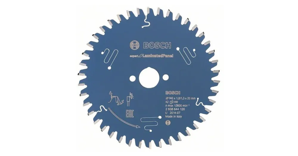 Sale BOSCH Sägeblatt Expert für Schichtstoffplatte 140 x 20 x 1,8 mm, 42 2608644126