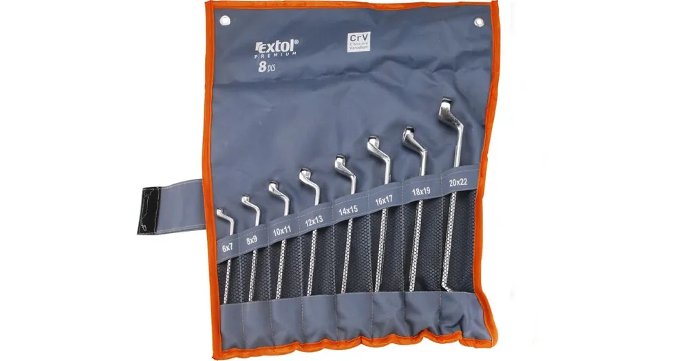 EXTOL PREMIUM Ringschlüssel, 8er-Set, 6–22 mm Begrenztes Angebot