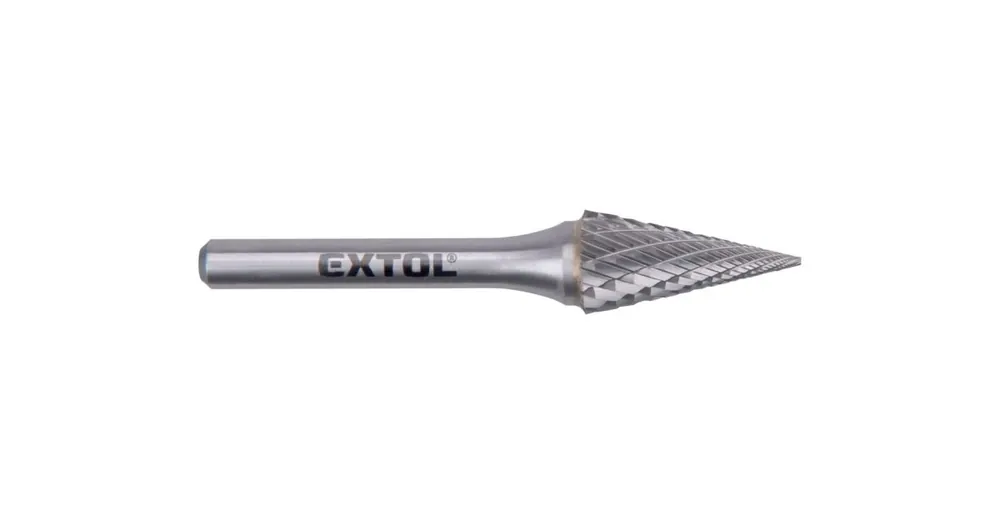Schneller Versand EXTOL INDUSTRIE-Hartmetallfräser, konisch-pyramidal, Durchmesser 12 x 25 mm / Schaft 6 mm, mittlere Schnitttiefe (Doppelschnitt) 8703795